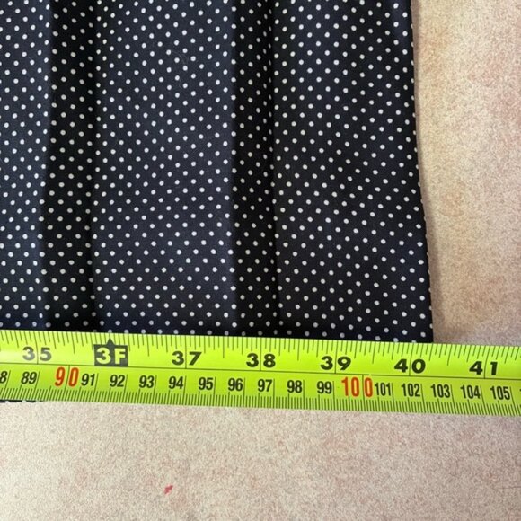 Vintage Susan Bristol Rayon Pleated Black & White Polka Dot Skirt - Picture 7 of 7